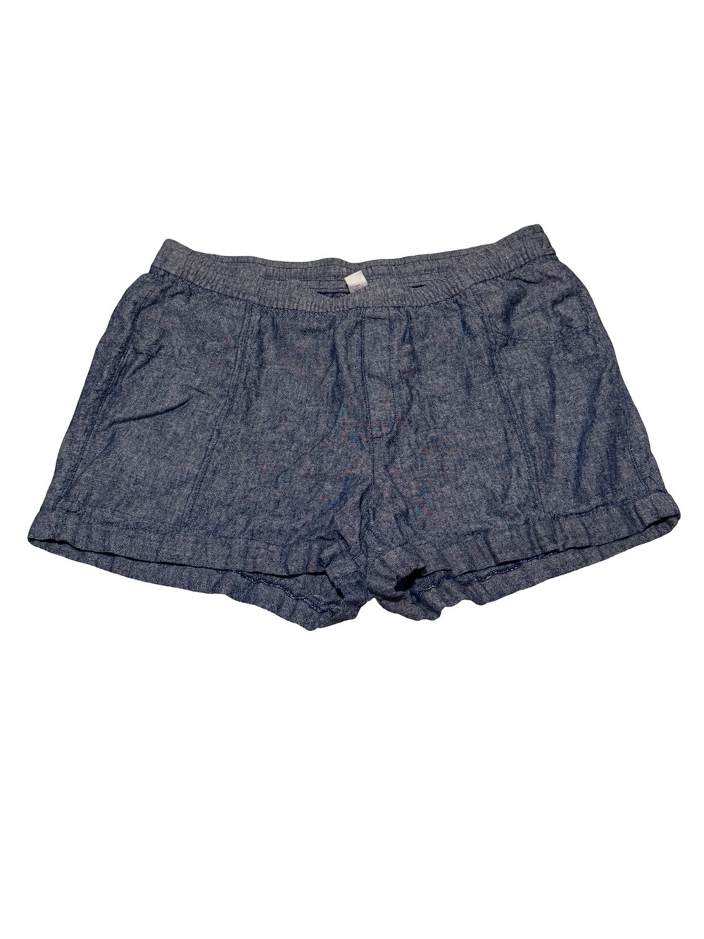 Old Navy Women’s High-Rise Chambray Blue Pull-On Shorts Size Large